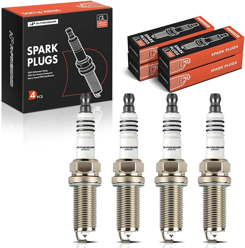 Velas de ignição A-Premium de irídio e platina, rosca M12 x 1,25 mm, motor L4 – Kit com 4 unidades