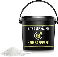 Hanse&Pepper Gewürzkontor 5 kg citric acid in food grade C6H8O7 E330 loose powder - Greenline series