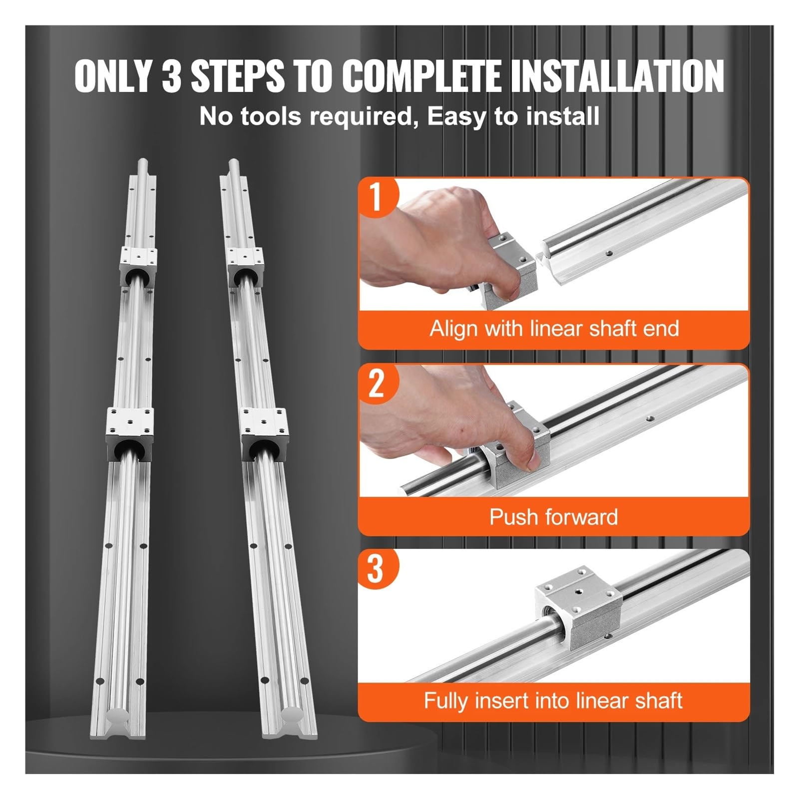 Kit de rails guidage linéaire, 2PCS SBR12/SBR16/SBR20/SBR25