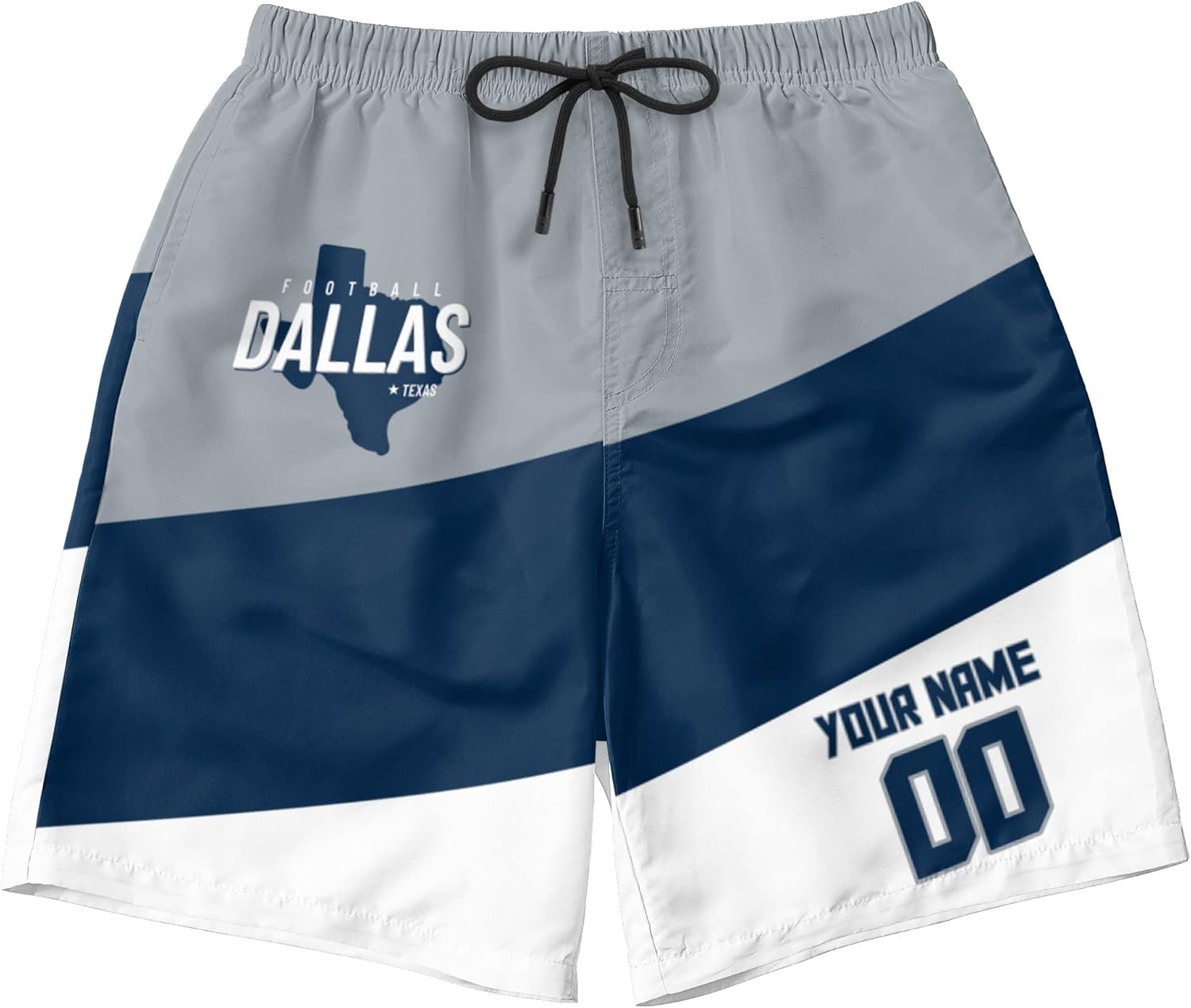 Custom Football Men's Shorts Gifts for Men Casual City Youth Fans Sport Beach Shorts Add Name & Number Quick Dry