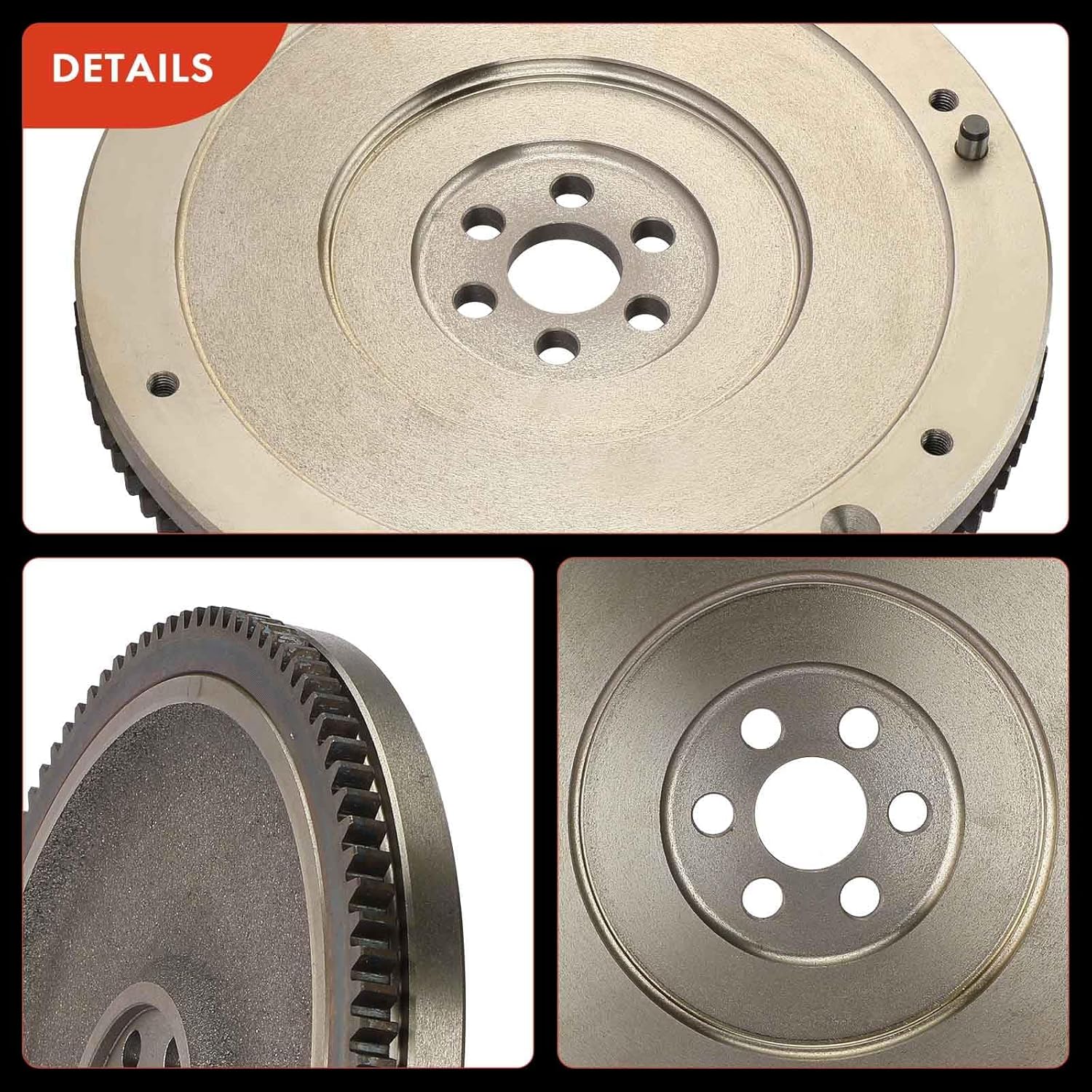 A-Premium Clutch Flywheel Compatible with Suzuki Samurai 1985-1995, Sidekick 1989, SJ413 1985, 1.3L, Manual Transmission, 6 Bolt Holes, 100 Teeth, Replace# 1262083000