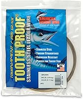 Vista 1 de AFW Alambre Líder Duro de Una Hebra de Acero Inoxidable a Prueba de Dientes - Brillante y Camuflaje para Tiburón, Barracuda, Caballa Real, Wahoo