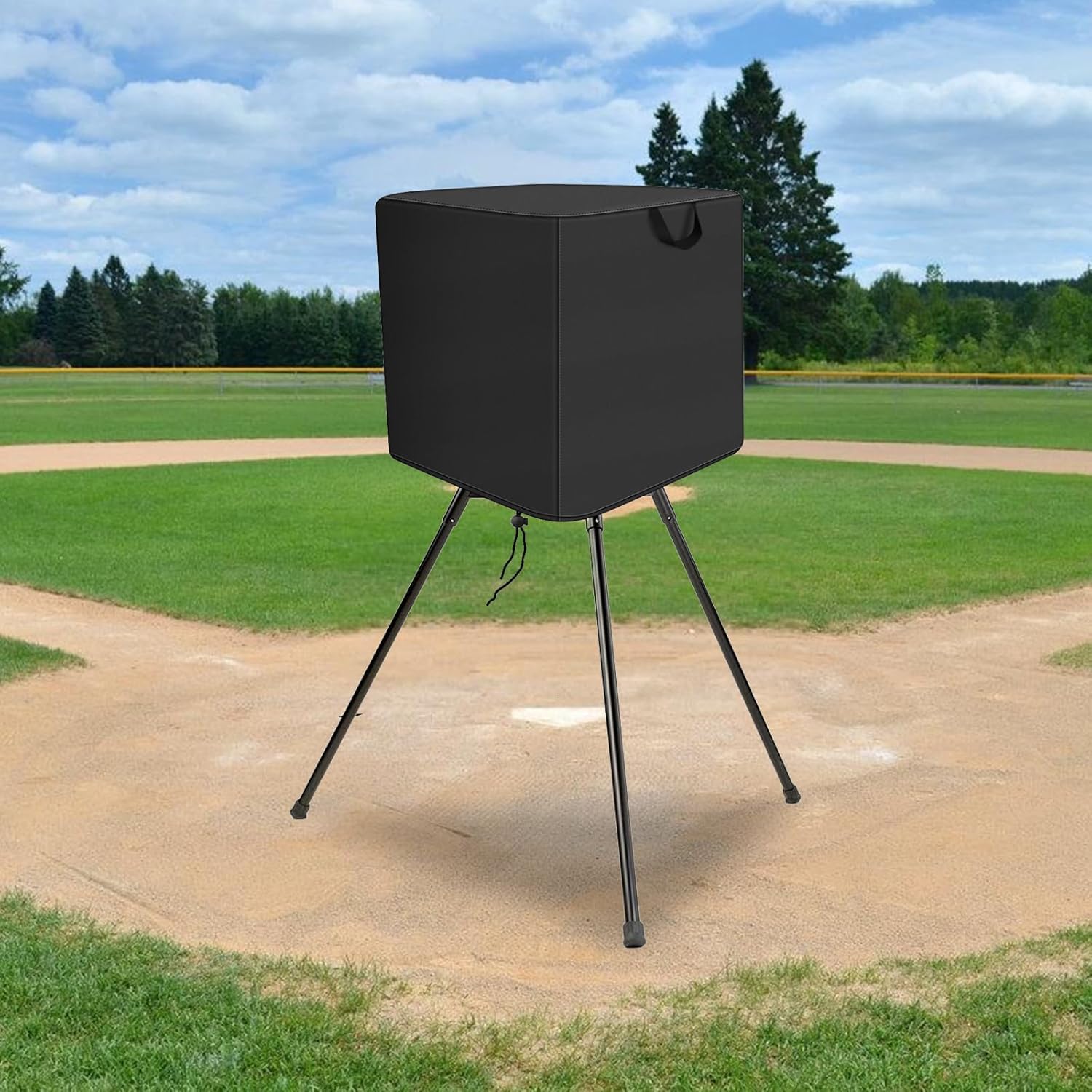 Pitching Machine Cover, Waterproof 420D Oxford Outdoor Softball Baseball Pitching Machine Dust Covers Compatible with 24" L x 24" W x 32" H (Only Cover) - Image 7