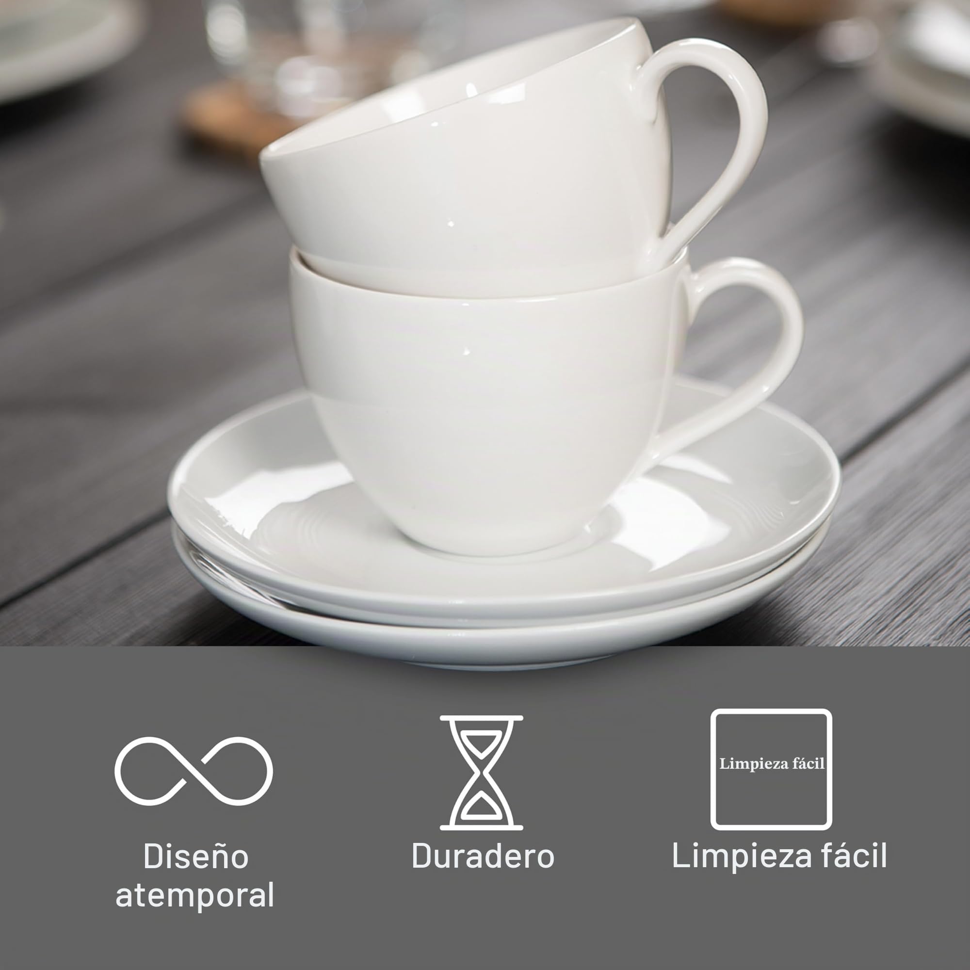 vivo - Villeroy & Boch Group Basic White set de café, 18 piezas CE