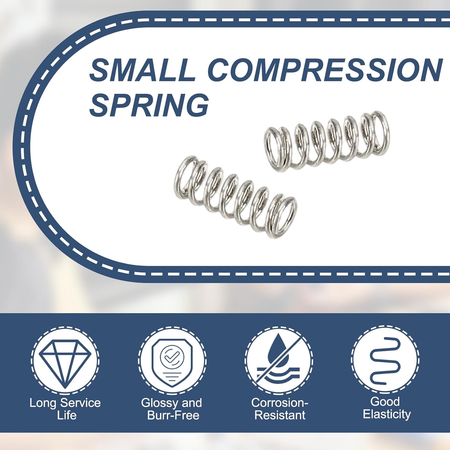 MECCANIXITY Compression Spring 2 mm OD 0.3 mm Wire 5 mm Free Length 304 Stainless Steel Small Extension Spring for DIY Projects Home Shop Repairs (Silver Tone, Pack of 10)