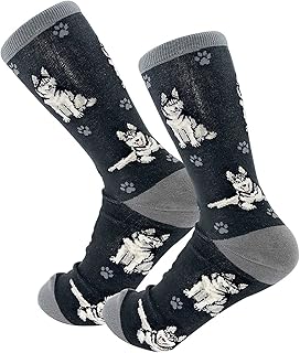 Pet Lover Socks - Fun - All Season - One Size Fits Most - For Women And Men – Dog Gifts (Siberian Husky)