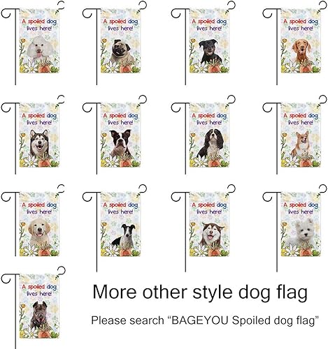 Miniatura 6 de BAGEYOU Bandera de jardín con estampado de huellas de Shih Tzu con estampado de patas de Shih Tzu para exteriores, 12.5 x 18 pulgadas, estampado de