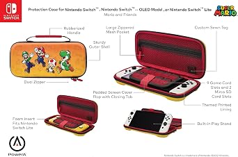 PowerA Slim Travel Pro Case for Nintendo Switch OLED - Hard Shell, Protective Gaming Case