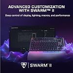 Turtle Beach Command Series KB7 TKL Wired Gaming Keyboard, 4.3” Touchscreen Command Display, Titan Low-Profile Hall Effect Switches, Double Shot PBT Keycaps, True 8K Polling, PerKey RGB Lighting | Touchscreen Command Display, Low-Profile Hall-Effect 