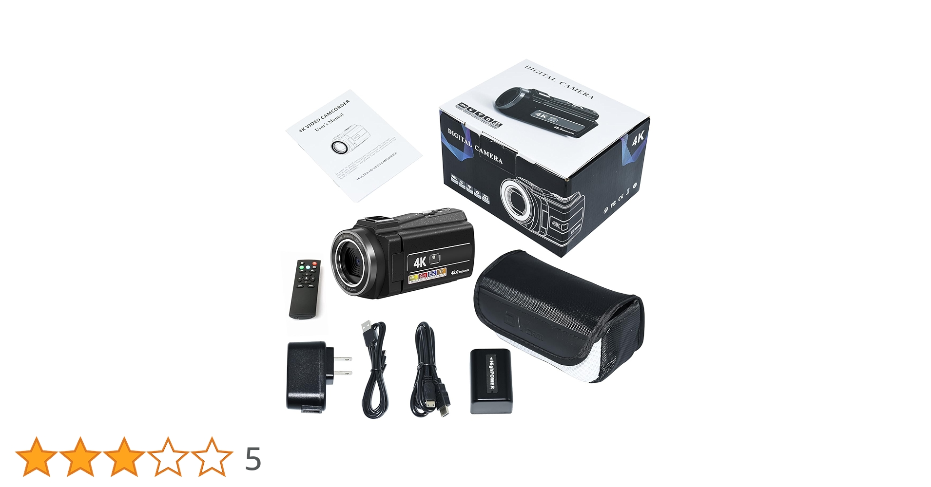 4Kビデオカメラ 4800万画素 Wi-Fi対応 Amazon | ビデオカメラ 4K防震 DVビデオカメラ 4800万画素 日本