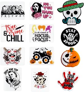 Halloween Silicone Beads for Pens Silicone Focal Beads Halloween Silicone Beads for Keychain Making Halloween Silicone Beads Bulk Pumpkin Ghost Skull Beads Assorted Focal Beads 12 Pcs
