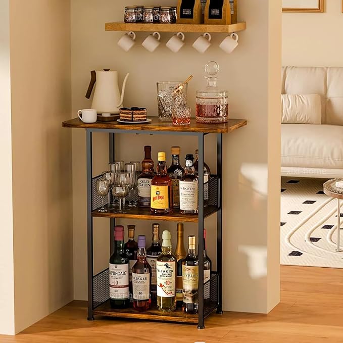 Estante para Vino 3 Niveles, Soporte Libre para Botellas de Whisky miniatura 8