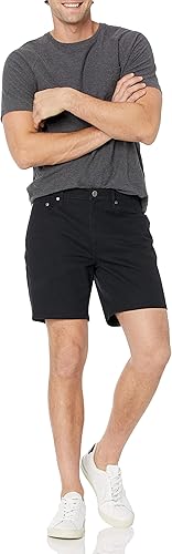 Miniatura 4 de Tienda Essentials Pantalones cortos elásticos con 5 bolsillos y entrepierna de 7 pulgadas para hombre