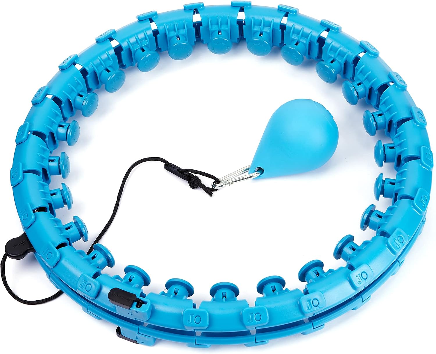 Detachable 24 Sections Smart Weighted Exercise Hoop Adults Non-Fall Fitness Hoop for Weight Loss