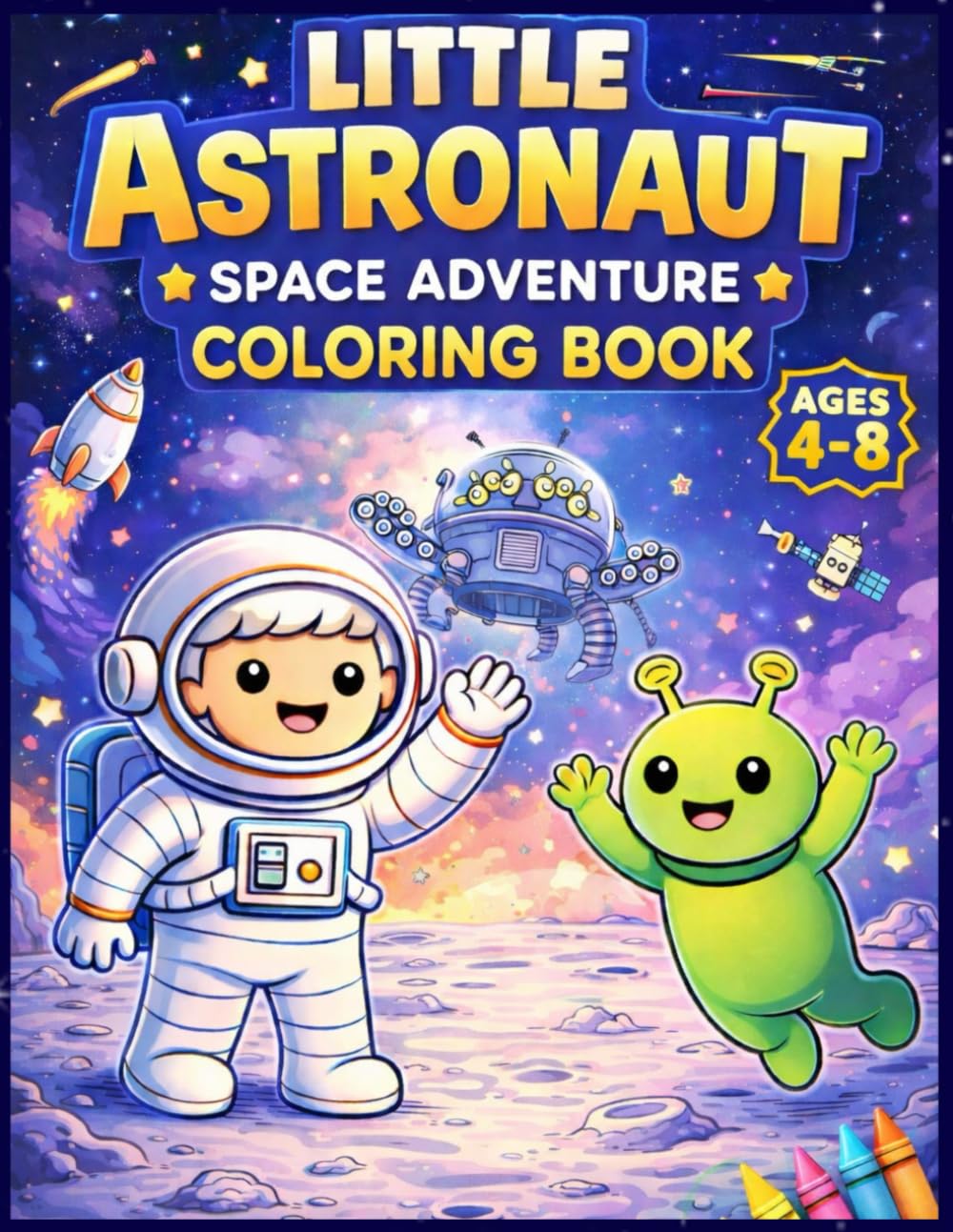 Little Astronaut - Space Adventure: A Fun Coloring Book for Kids Ages 4-8