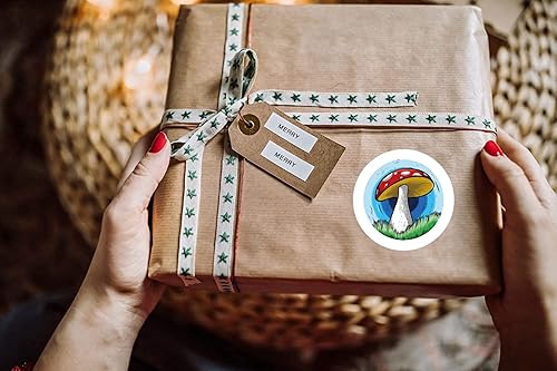 Miniatura 5 de Calcomanías de hongos 500 unidades 8 rollos de calcomanías de plantas coloridas medio-conscientes para niños niñas niños para botella de agua laptop