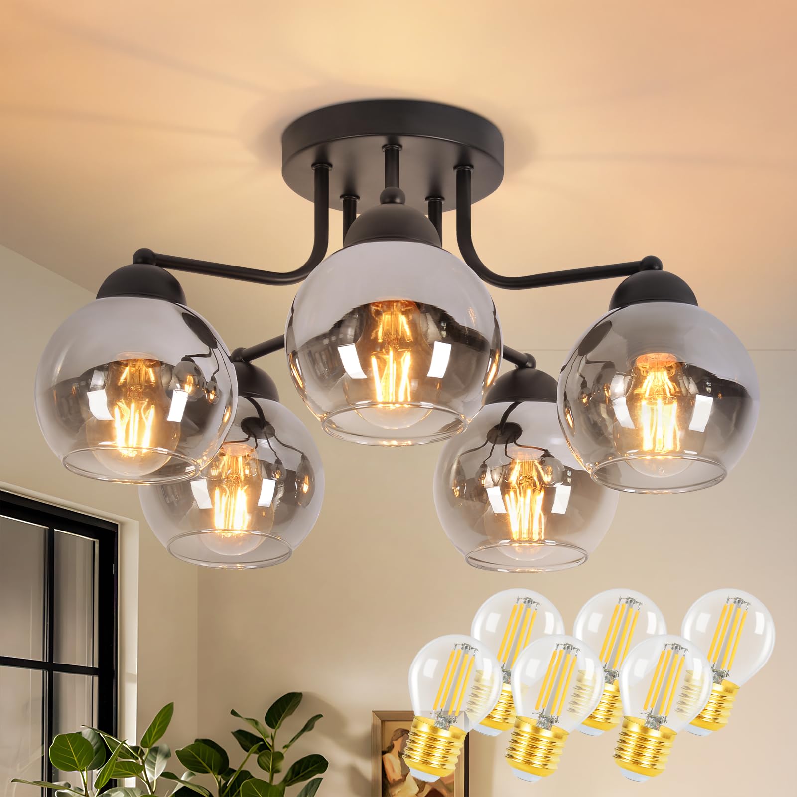 Kowanie Deckenleuchte e27 Glas