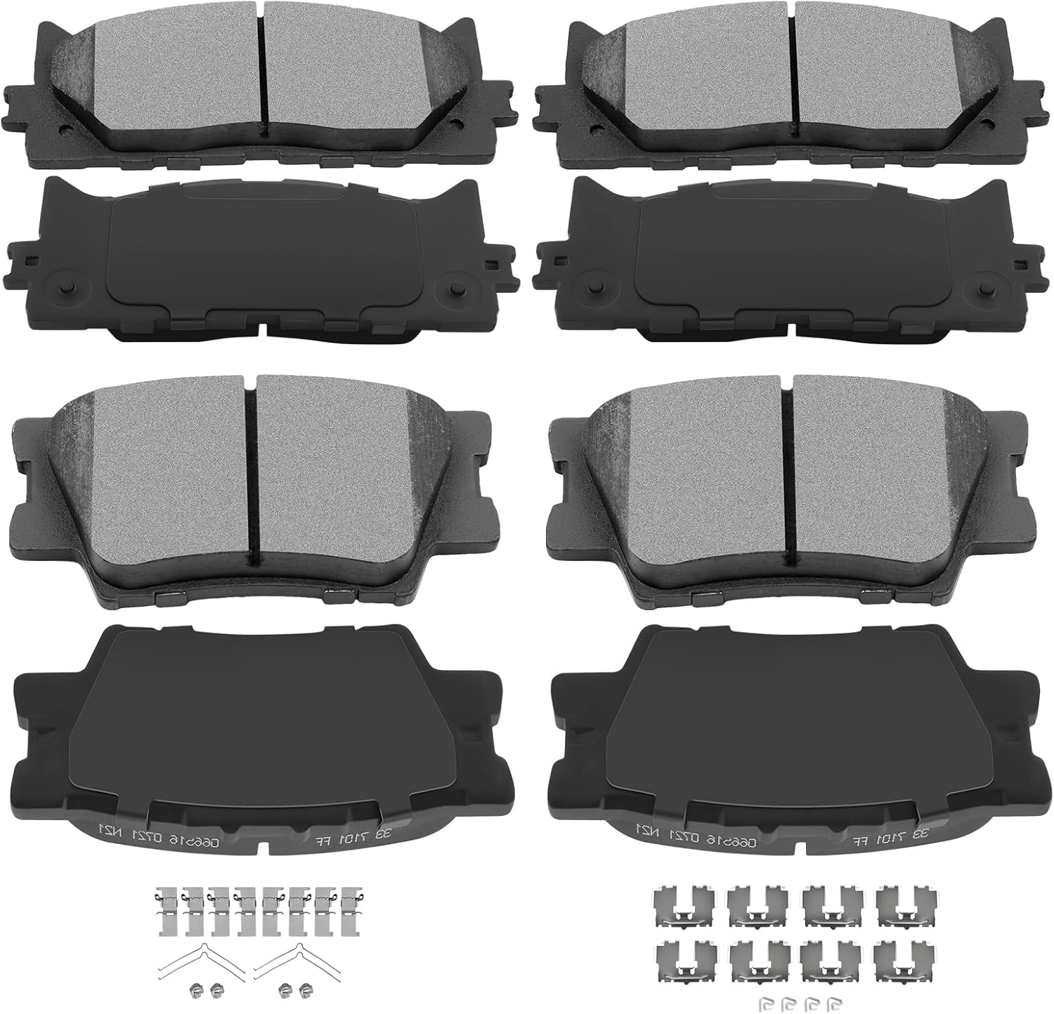 ECCPP Brake Pads, Ceramic Brake Pad Kits D1222 D1212 fit for 2013-2018 for Lexus ES300h, 2007-2018 for Lexus ES350, 2008-2018 for Toyota Avalon, 2007-2017 for Toyota Camry