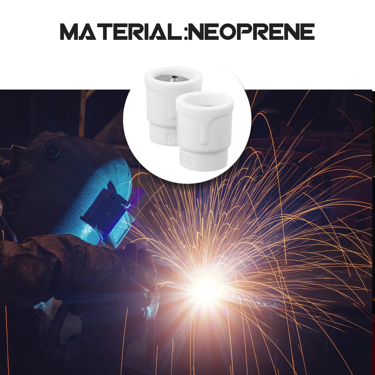 Healvian Tasse En Céramique Tig 2 Pièces Buse Tig Ceramique 10 Accessoire Soudure Pour Torche De Soudage À L'Arc Sous Argon Résistante À La Chaleur Pour Aviation Automobile Machines