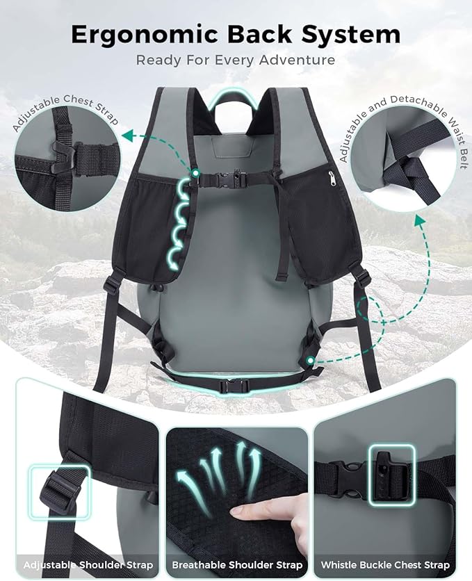Mochila de Senderismo Blue Quartz 20L Plegable Impermeable miniatura 3