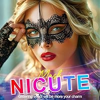 Vista 3 de Nicute Máscara de encaje negro sexy máscara de ojos para carnaval, fiesta de graduación, accesorio de disfraz para mujeres y niñas