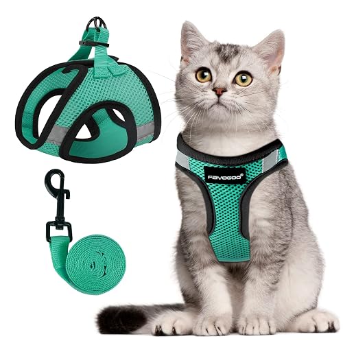 FAYOGOO Cat Harness and Leash Set, Escape-Proof Step-in Vest