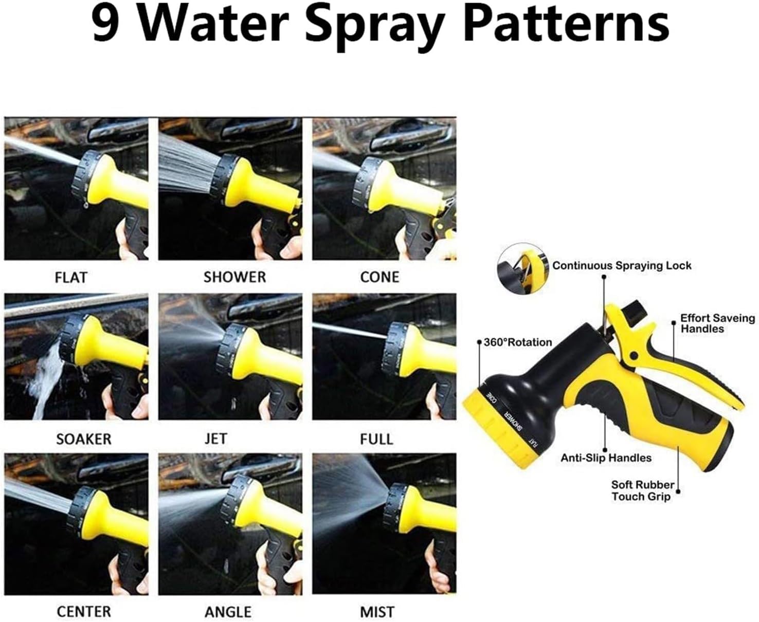 Tuinslangset hogedruk wasstraat waterpistool tuin tuinwaterslang triple hogedruk telescoopslang latex pijp