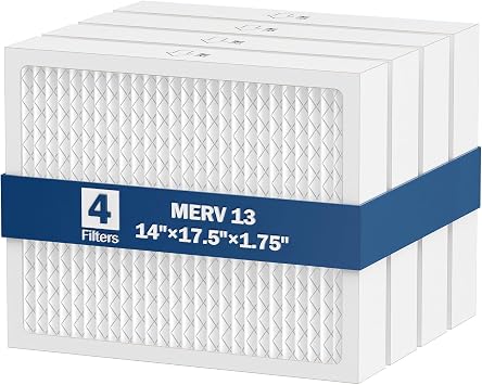MERV 13 Dehumidifier Filter 14 x 17.5 x 1.75 for santa fe dehumidifier Advance90, Advance100, Advance120, Ultra98H, Ultra120H Models, 4 Packs