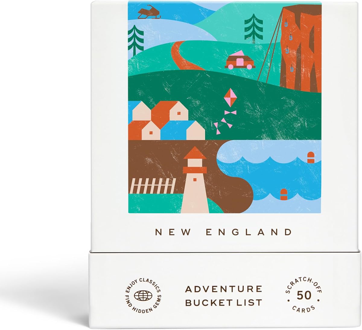 New England Hiking Bucket List - 50 Scratch-Off Cards | Travel Gift & Guide: New England Scenic Trails & Day Hikes
