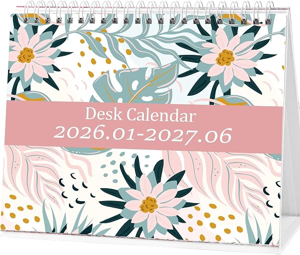 Koncci 18 Month Standing Desk Calendar with Planner Stickers