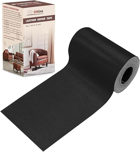 ONine Parche de reparación de cuero, cinta de reparación de cuero, parche de reparación de cuero de 3 x 60 pulgadas para muebles, kit de reparación