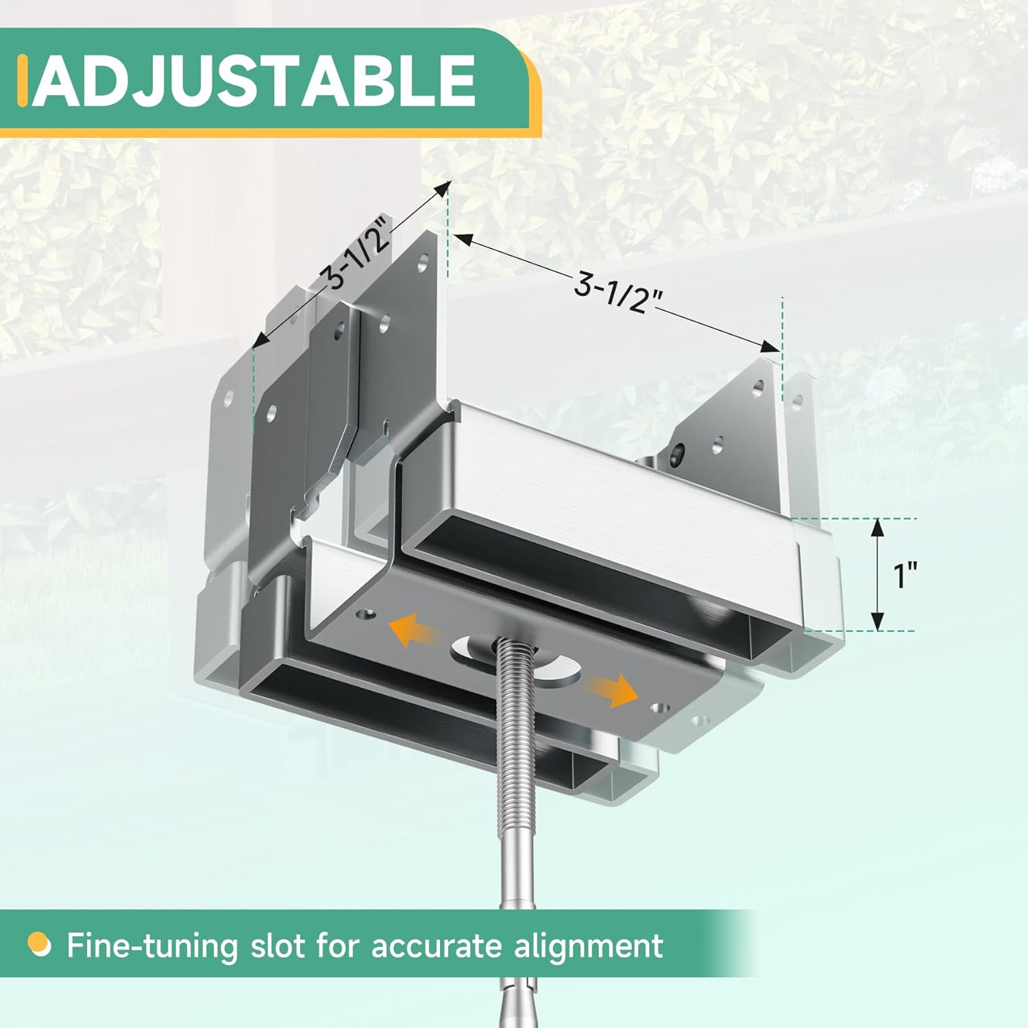 6 Pcs 4x4 Post Base for Concrete, 4x4 Post Brackets for Wood Posts, Galvanized Decking 4 x 4 Concrete Post Anchors for Deck, Pergola, Fence, Gazebo