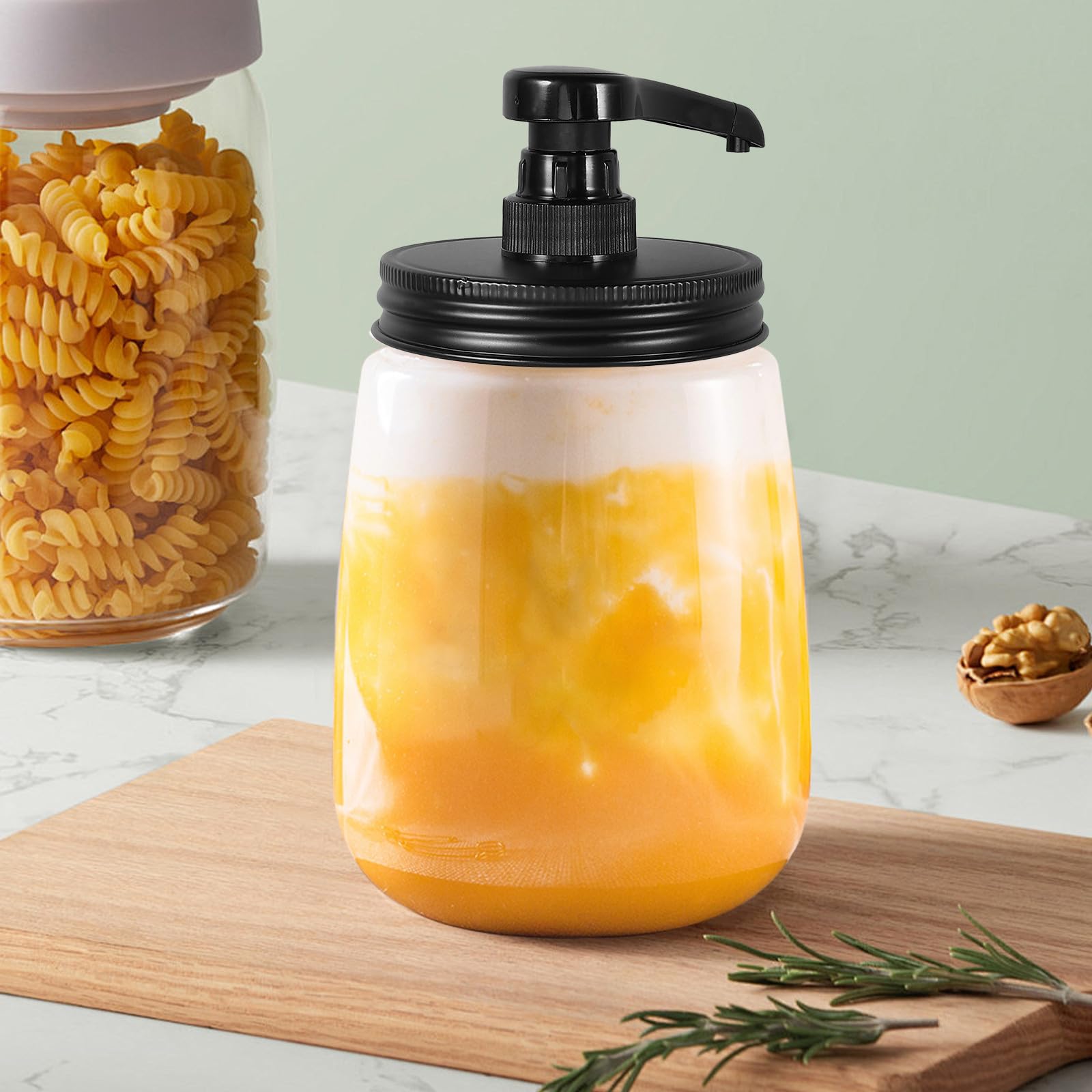 Amosfun Pompa e Inossidabile da in Design Plastica Pressione Acciaio a Riutilizzabile 86mm, Ritorno Automatico Migliorato per Sciroppo per Bottiglie Uso Domestico