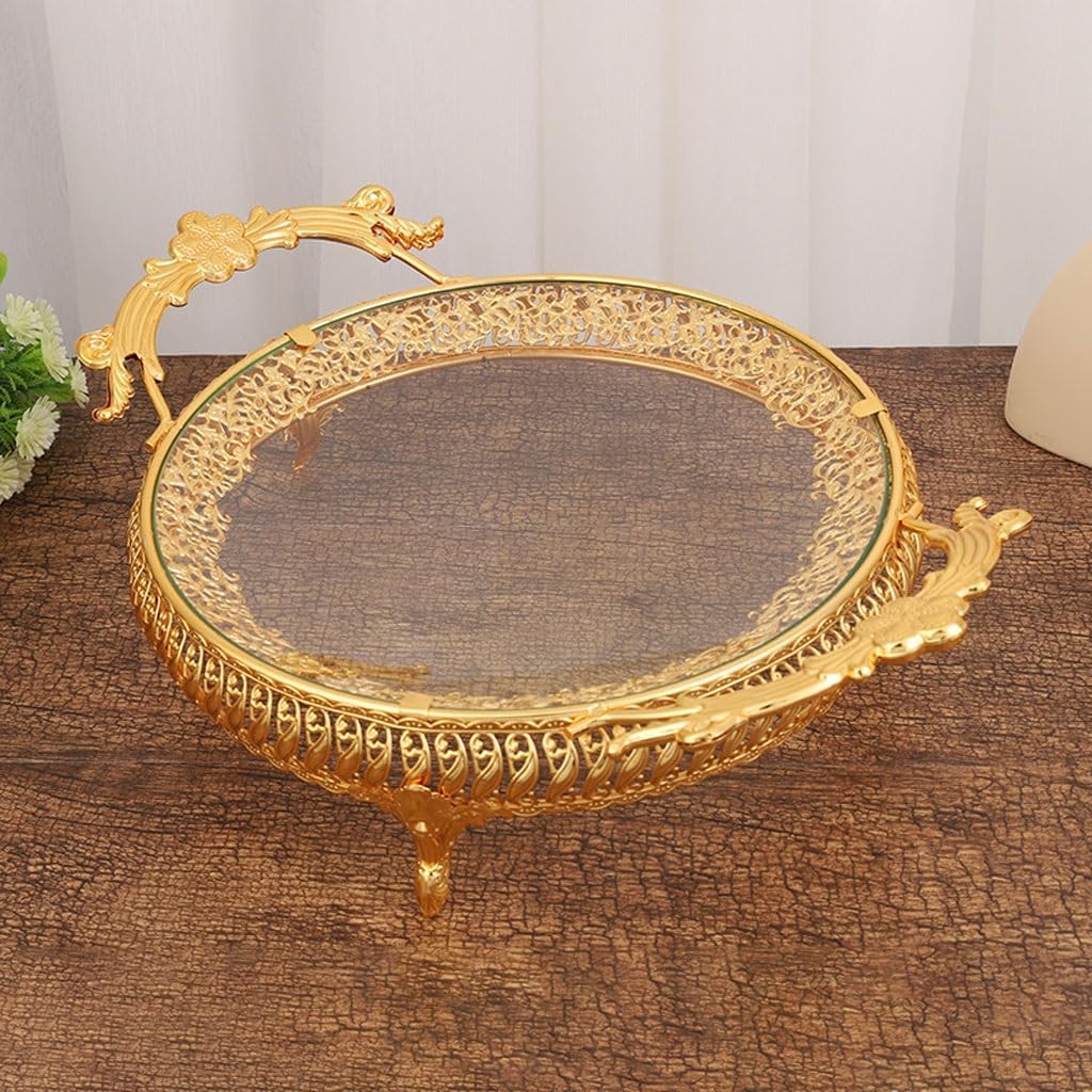 Round Fruit Bowl Glass Fruit Bowl Home Living Room Bowl