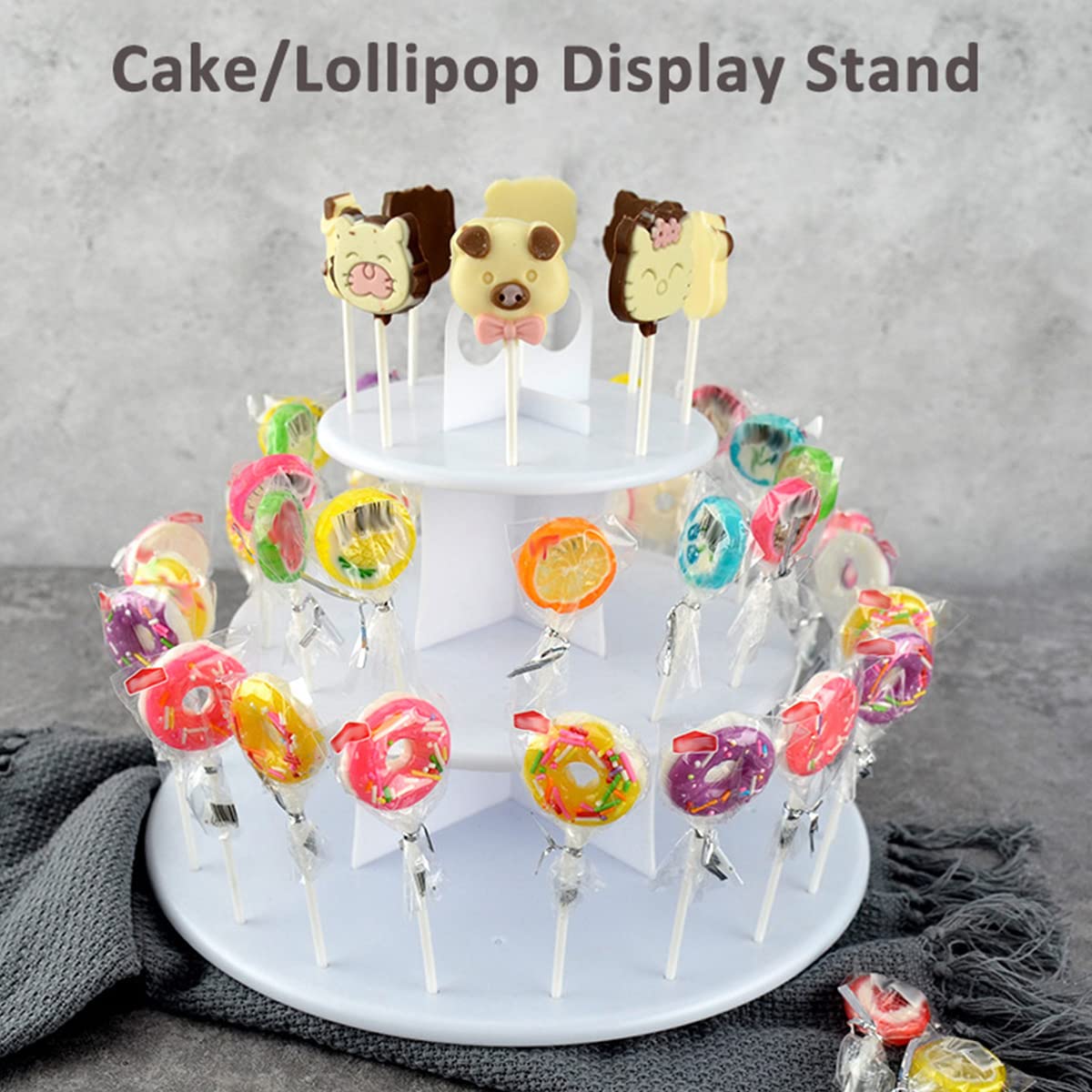 Amazon.co.jp: ロリポップホルダー3層42ホールロリポップディスプレイ