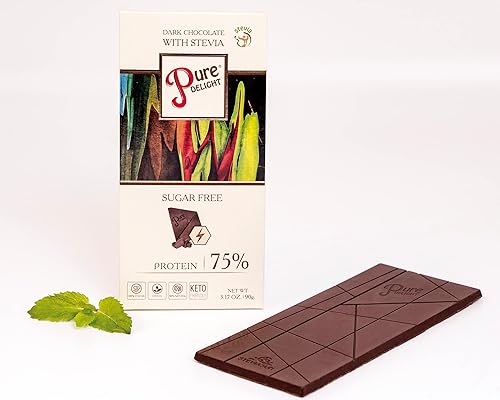 Miniatura 7 de Stevia Tabs - Sustitutos de azúcar de 100 piezas y proteína Stevia - Paquete de barras de chocolate negro