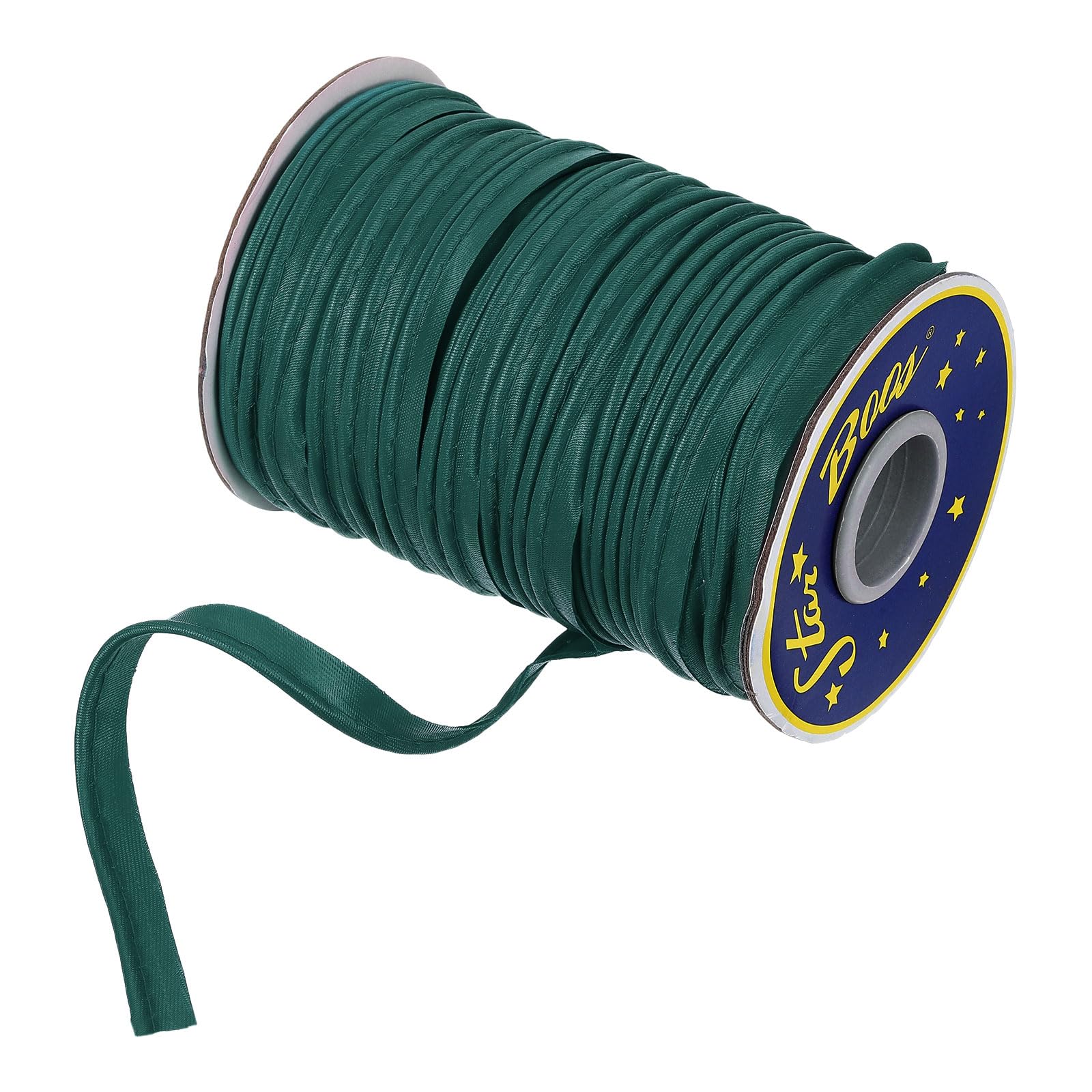 Biais satiné polyester 1cm ruban mercerie loisirs créatifs galon vert foncé