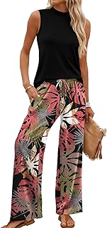 WIHOLL Two Piece Set for Women Summer Spring Outfits Cruise Travel Airport Beach Vacation