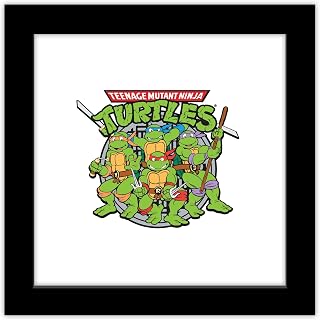 Trends International Gallery Pops Nickelodeon Teenage Mutant Ninja Turtles - Sewer Crew Patch Wall Art Wall Poster, 12" x 12", Black Framed Version