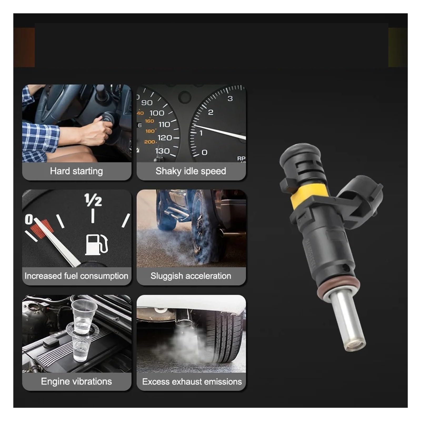 Pour Peugeot 207 1.6L 2010-2013 4 Pièces Injecteur De Carburant V752817680 V752817680-07 1984G7