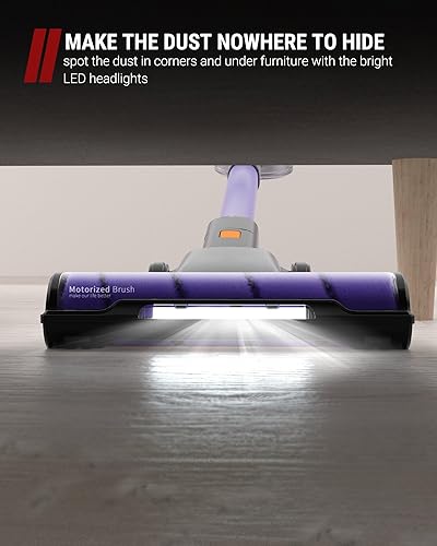 Miniatura 8 de VacLife Aspiradora inalámbrica para el hogar, aspiradora recargable con fuerte succión para pelo de mascotas, alfombras y suelos duros, tiempo de