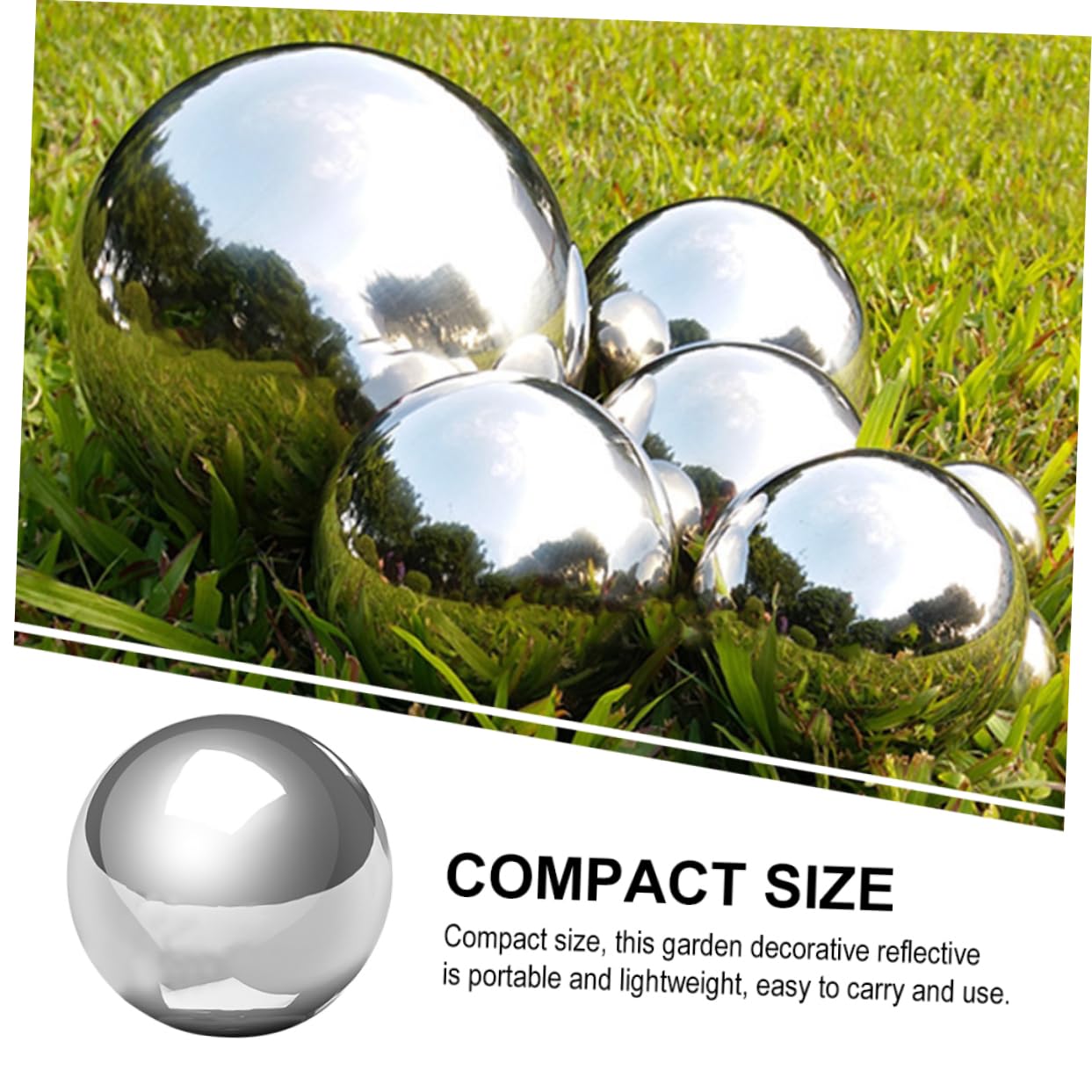 Gazing Riflettente Acciaio Inossidabile Sfera Decorativa Per Giardino e Fotografia Perfetta Per Interni Ed Esterni