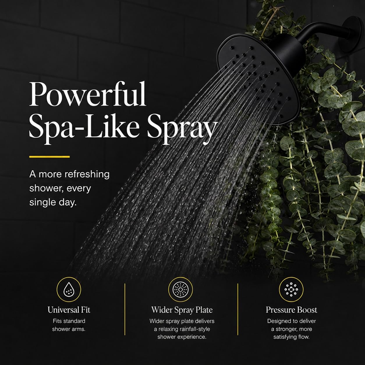 Afina A-01 - Cabezal de ducha avanzado de alta presión, con filtro, reduce la irritación de la piel seca, la caspa, el eccema y mejora el estado de la piel, el cabello y las uñas, níquel | KDF-55 - Filtro de ducha y cabezal de ducha para agua dura, reduce