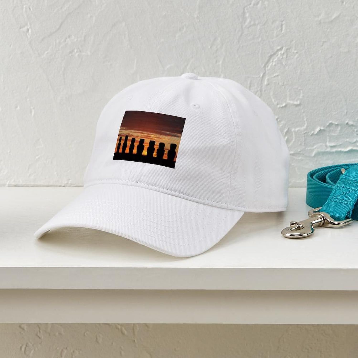 CafePress Easter Island Moai At Sunrise Adjustable Baseball Cap