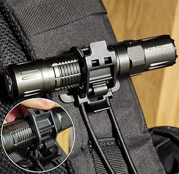 2 Pack Tactical Gear Clip - Multipurpose Fastener for Clipping Gear to Backpack (Compatible with Molle Bags)- Used to Hold Flashlights, Tourniquet, Walking Sticks and More