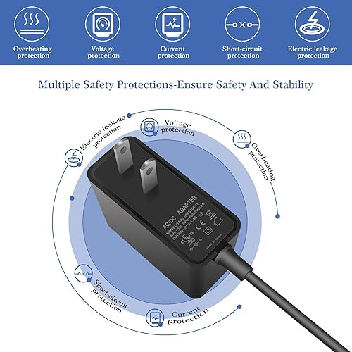 Miniatura 4 de Adaptador de fuente de alimentación de 5V 1A con certificación UL CA 100-240V a DC 5V 1A Cargador de pared 5Volt 1Amp US Plug 5.5 X 0.098
