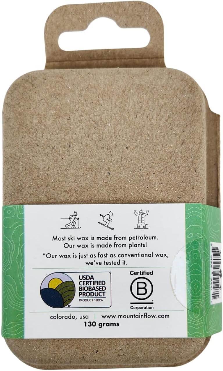 mountainFLOW Plant-Based, Biodegradable, Petroleum Free Ski/Snowboard Hot Wax