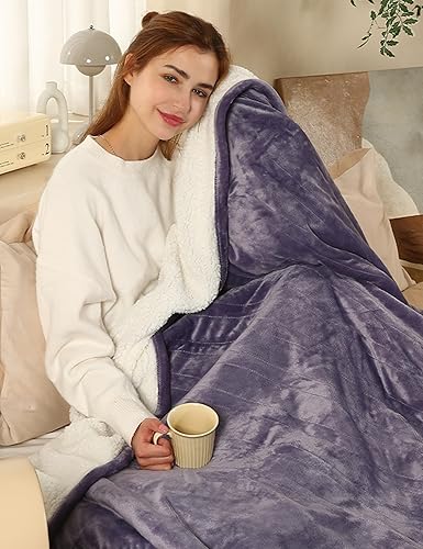 Miniatura 7 de ESTINGO Manta térmica eléctrica tamaño individual, manta térmica con 5 niveles de calefacción y apagado automático de 10 horas, manta térmica con