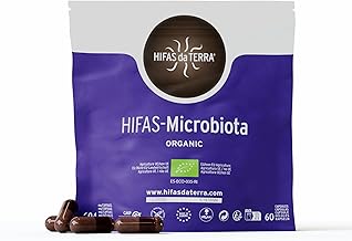 HIFAS DA TERRA - HIFAS-Microbiota Pure Mushroom Extracts from Reishi, Lion's Mane, Pleurotus and Shiitake for Digestive Wellness, with Prebiotic Effect - Refill 60 Capsules