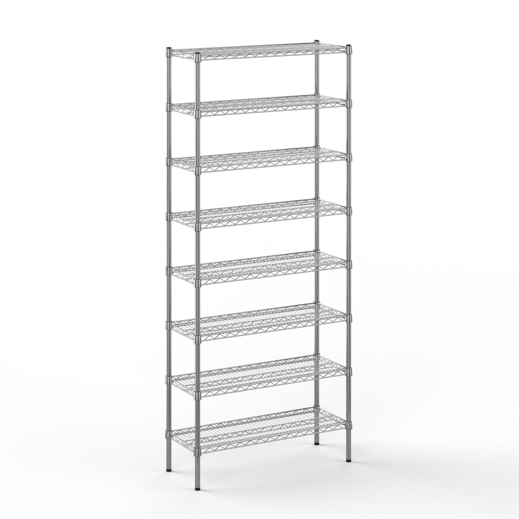 14" Deep x 36" Wide x 86" Height Wire Shelving Kit | 8-Tier |NSF Commercial Storage Rack Unit